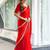 Pink floral printed zari detail saree