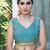 Purple ajrak block print saree with blouse piece