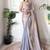 lavender sequinned tissue saree