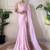 pink women sequined tissue saree with unstitched blouse piece