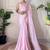 pink women sequined tissue saree with unstitched blouse piece