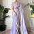 lavender sequinned tissue saree