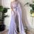 lavender sequinned tissue saree
