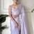 lavender sequinned tissue saree