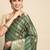 green woven design zari organza kanjeevaram saree