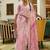 Pink pink zari silk blend patola saree