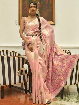 Sea green embellished embroidered net saree with unstitched blouse piece 1