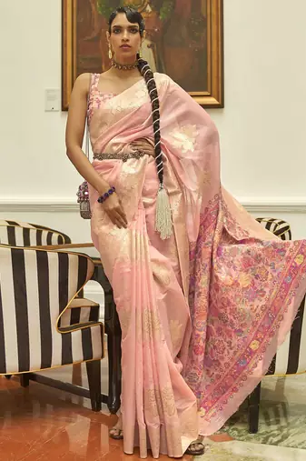Sea green embellished embroidered net saree with unstitched blouse piece