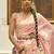 Sea green embellished embroidered net saree with unstitched blouse piece