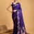 blue woven design zari banarasi saree
