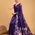 blue woven design zari banarasi saree