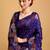 blue woven design zari banarasi saree