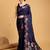 navy_blue floral zari banarasi saree