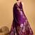 purple ethnic motifs woven design banarasi saree