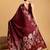 maroon ethnic woven design zari banarasi saree