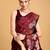 maroon ethnic woven design zari banarasi saree