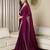 magenta satin ready to wear saree