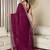 magenta satin ready to wear saree