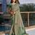 green ethnic motifs woven design saree