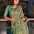 green ethnic motifs woven design saree