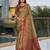 beige floral woven design saree
