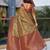 beige floral woven design saree