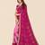 pink pink printed poly georgette half and half  bandhani saree