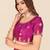 pink pink printed poly georgette half and half  bandhani saree