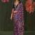 magenta modal ajrak block designer block print sareewith blouse piece