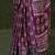 magenta modal ajrak block designer block print sareewith blouse piece