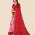 pink pink & red printed bandhani saree