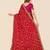 pink pink & red printed bandhani saree
