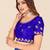 blue blue & green printed poly georgette bandhani saree