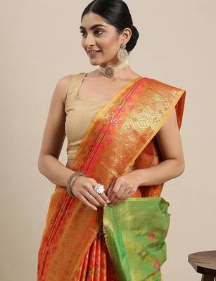 Black black zari silk blend paithani saree 1