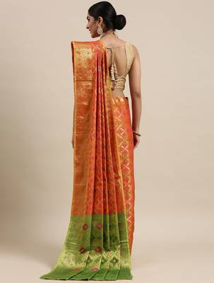 Black black zari silk blend paithani saree 3
