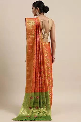 Black black zari silk blend paithani saree