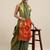 olive olive green & golden ethnic woven design zari patola silksaree