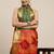 olive olive green & golden ethnic woven design zari patola silksaree