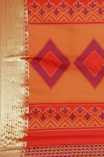 olive olive green & golden ethnic woven design zari patola silksaree