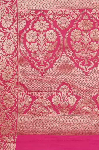 Red red zari silk blend paithani saree