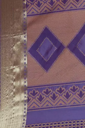 Green green zari silk blend paithani saree
