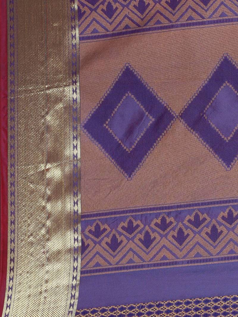 Green green zari silk blend paithani saree