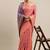 Magenta women magenta nylon woven design saree