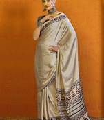 Orange woven design zari paithani saree