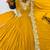 Mustard georgette readymade anarkali with embroidery & sequence work