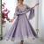 Lavender georgette readymade anarkali with embroidery & sequence work
