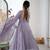 Lavender georgette readymade anarkali with embroidery & sequence work