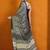 grey ethnic motifs satin block print saree