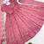 Pink silk blend readymade anarkali with embroidery & sequence work
