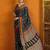 black bandhani printed satin block print saree